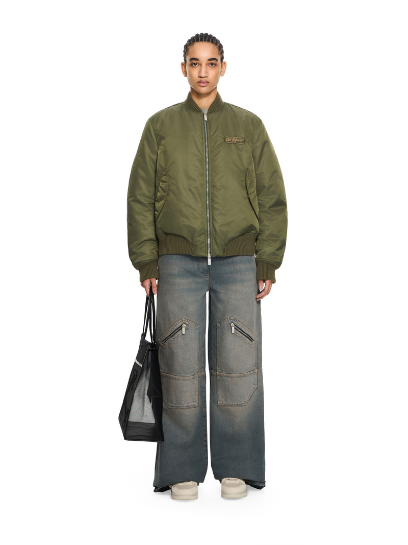 Off-White Off-White Embroidered Nylon Bomber Jacket outlook