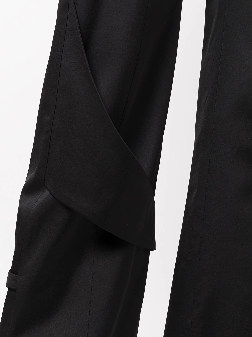 asymmetric wide-leg trousers - 5