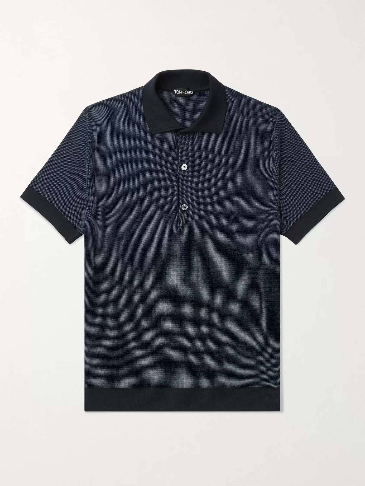 Cotton and Silk-Blend Polo Shirt - 1