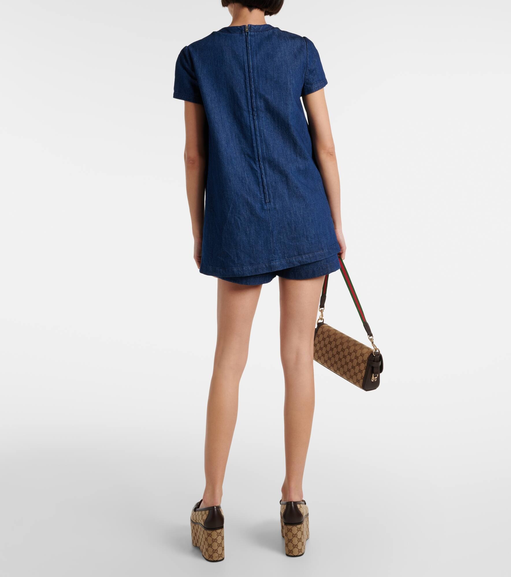 Horsebit denim minidress - 3