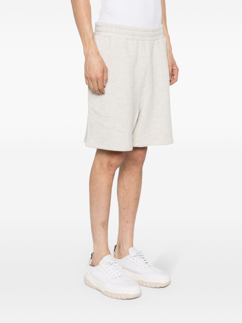embroidered-logo cotton track shorts - 3
