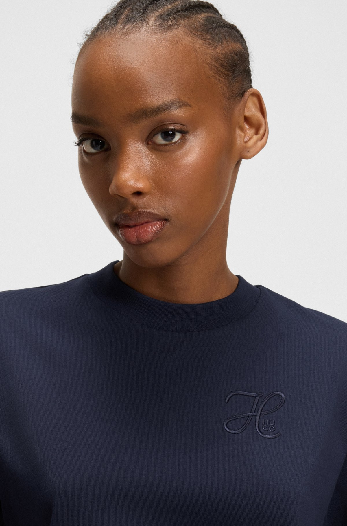 RELAXED-FIT T-SHIRT IN COTTON JERSEY WITH EMBROIDERED MONOGRAM - 5