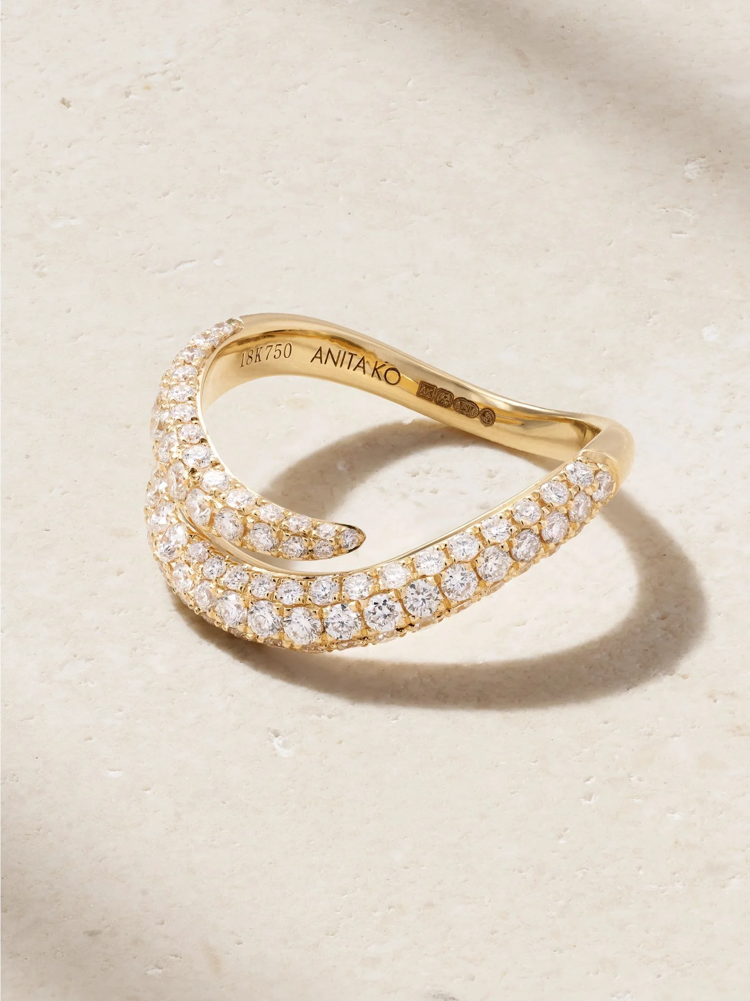 Zara 18-karat gold diamond ring Gold - 1