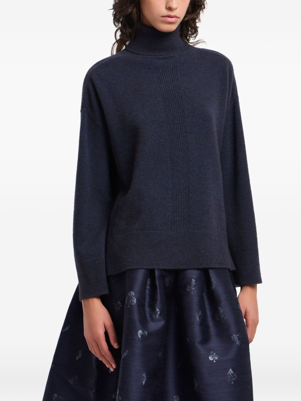 ribbed roll-neck sweater - 3
