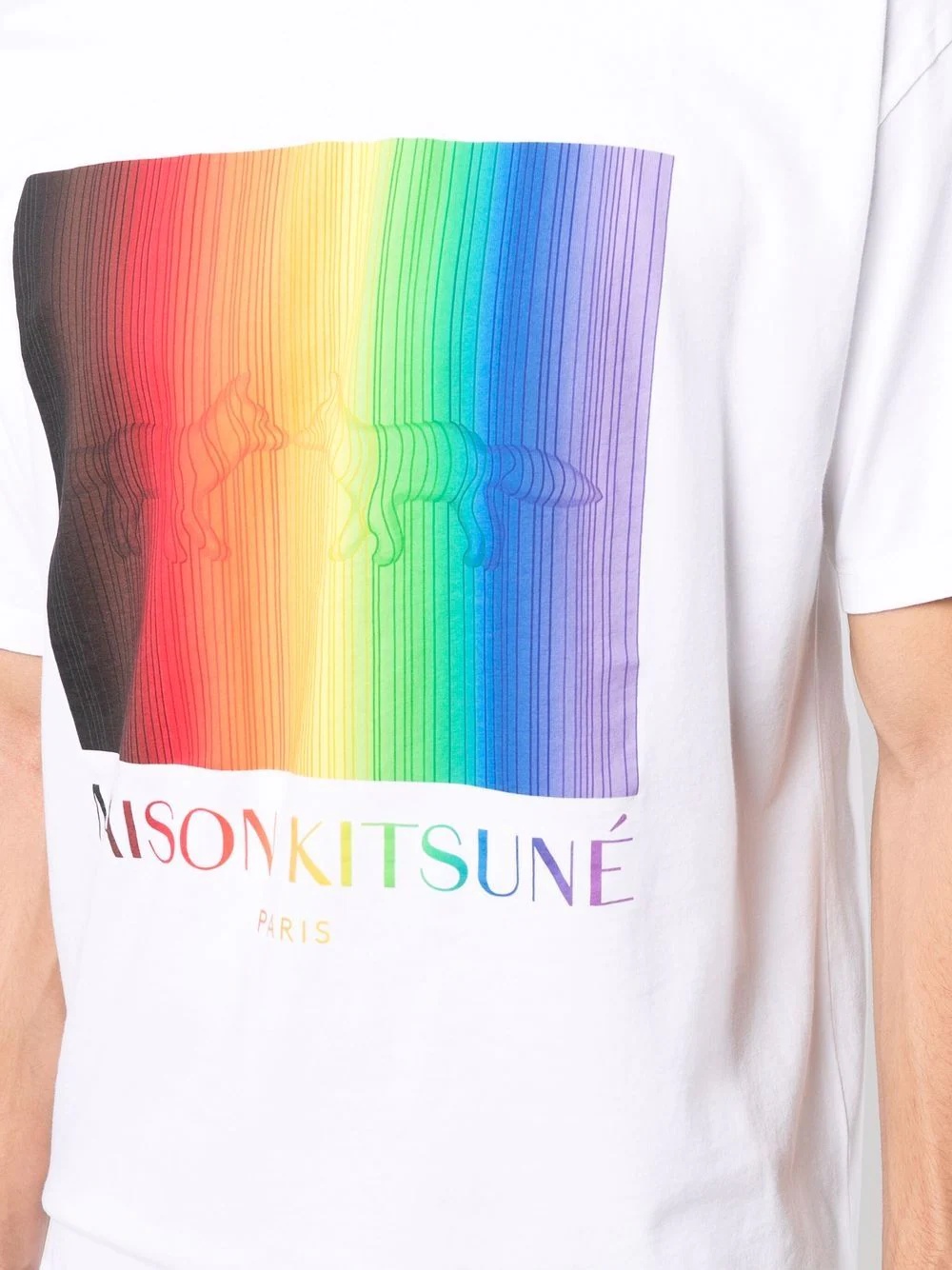 Gradient Rainbow logo-print T-shirt - 6