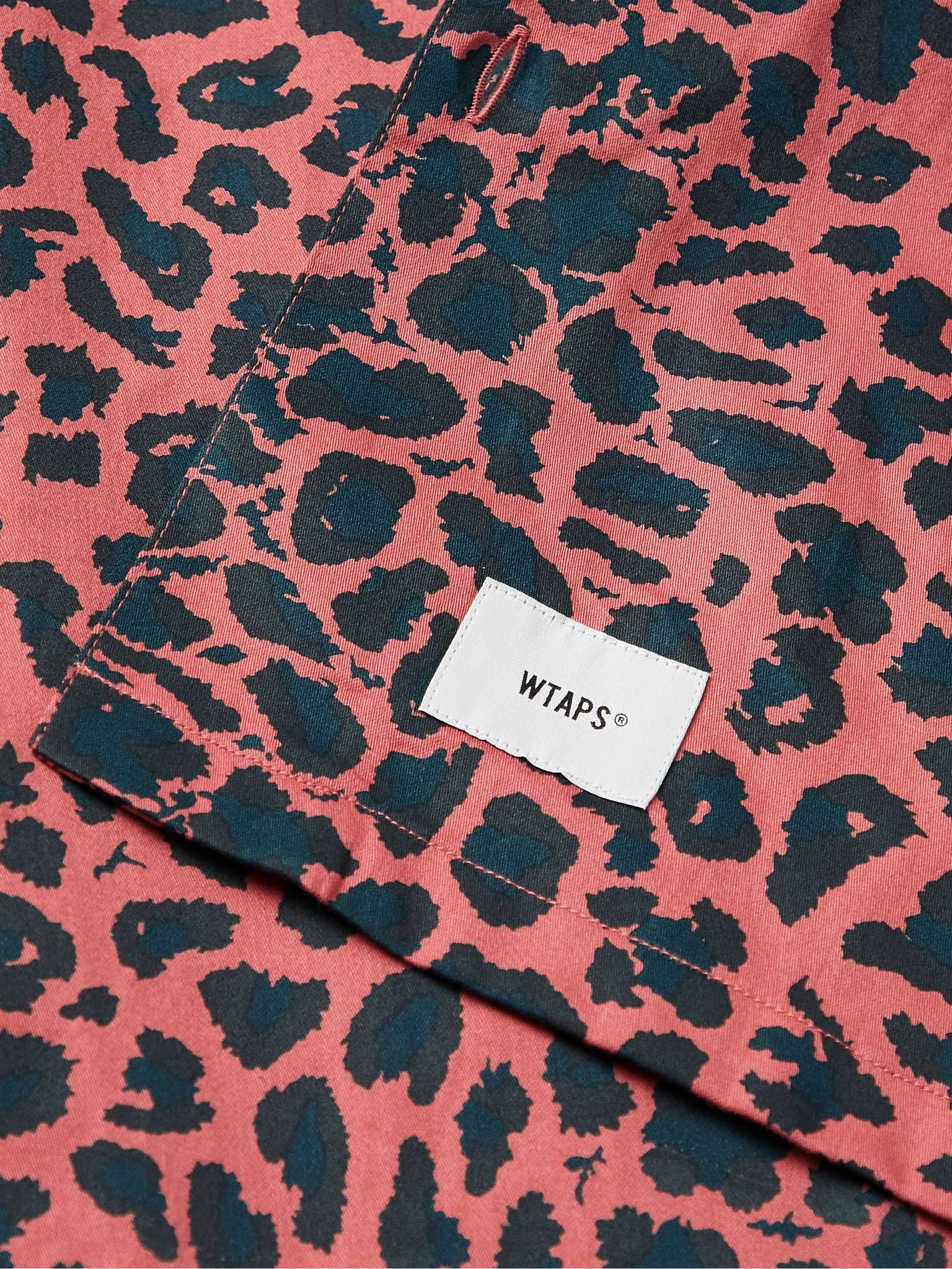 Night Vision Camp-Collar Leopard-Print Cotton-Twill Shirt - 3