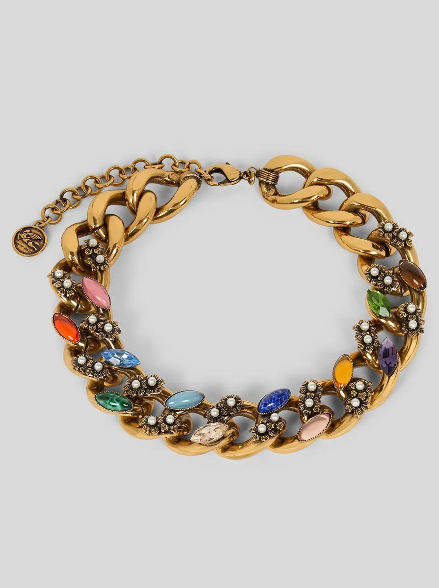 CHAIN NECKLACE WITH APPLIQUÉS - 1