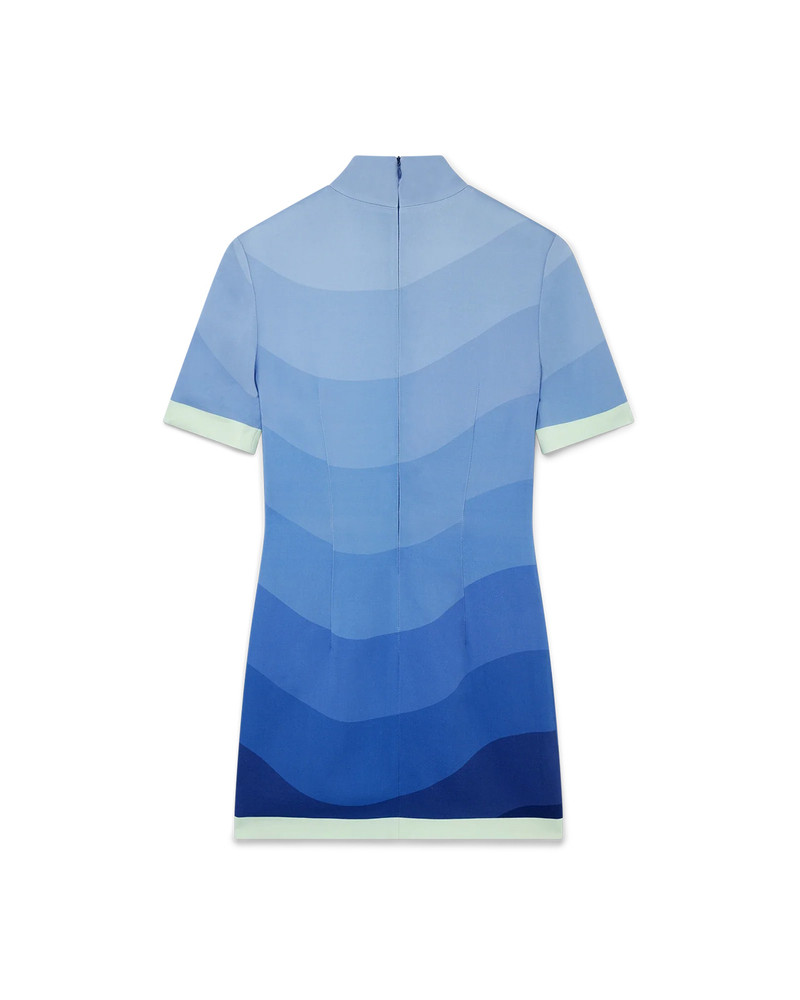 Blue Gradient Wave Dress 5