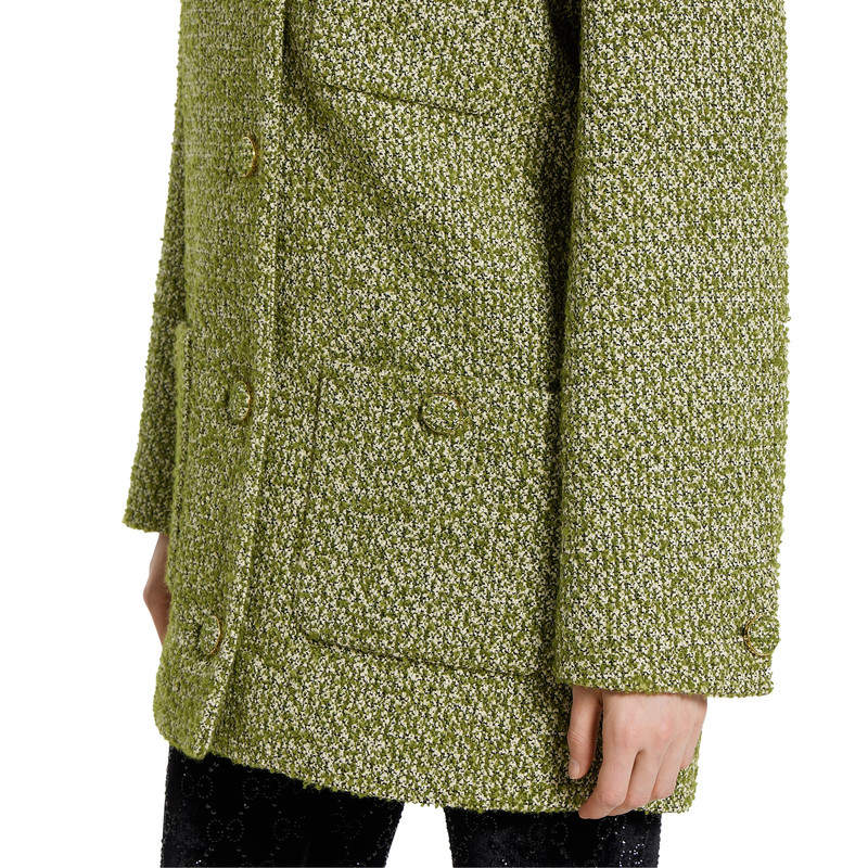 Wool cotton bouclé coat 5