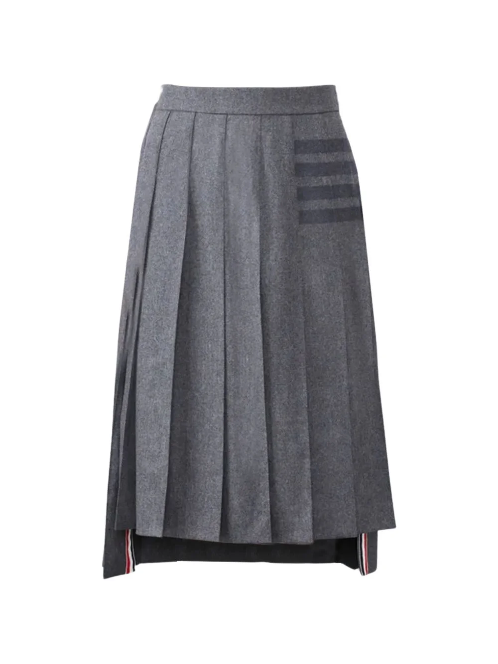 pleated stripe skirt - 1