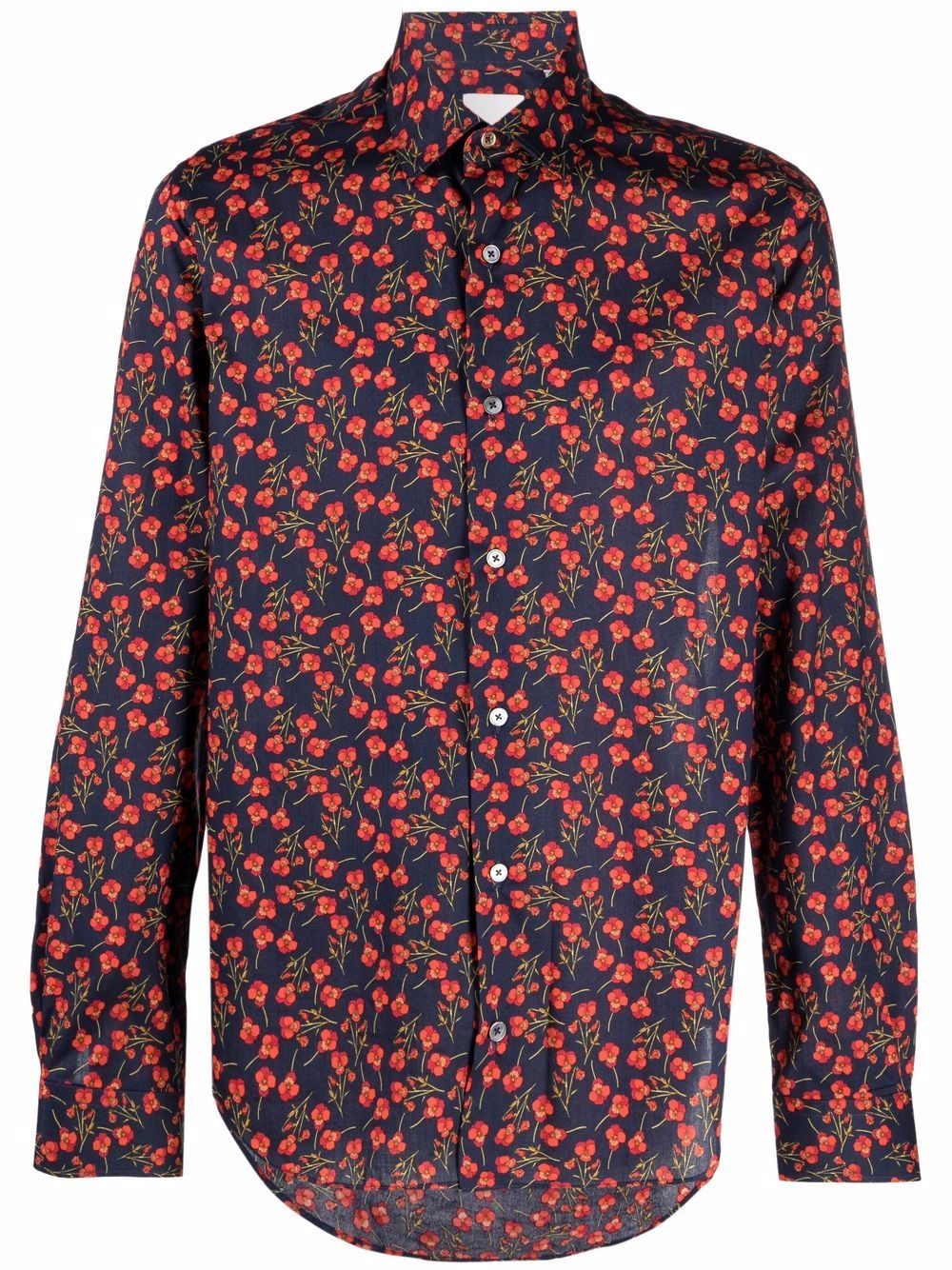 poppy print shirt - 1