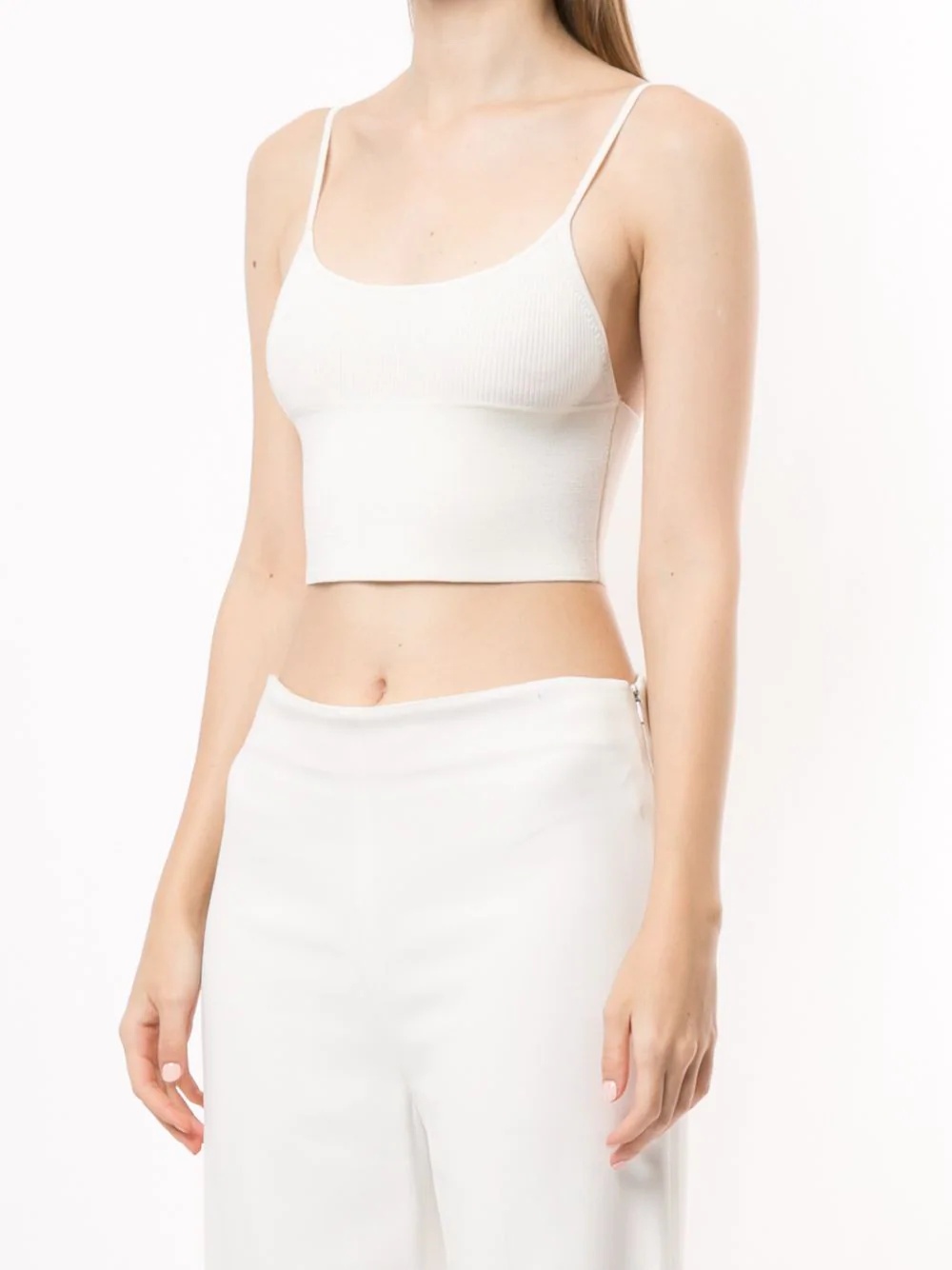 ribbed cropped top - 3