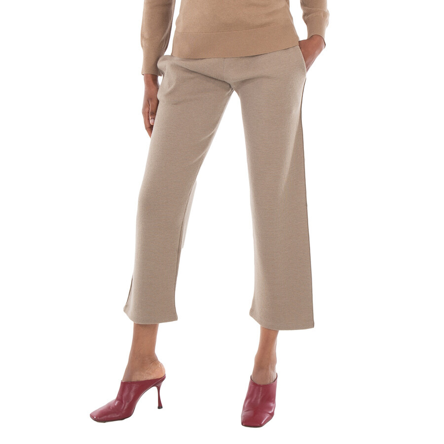 Burberry Rose Embroidered Drawstring Wool Trousers - 3