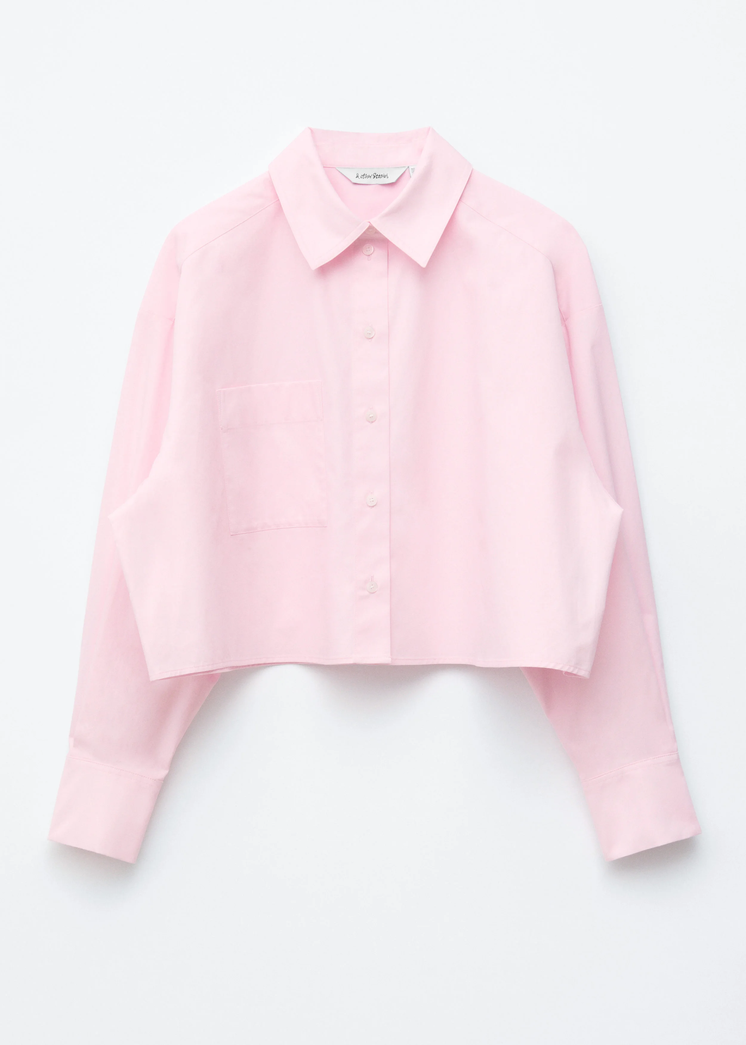 Cropped Oversized Cotton Shirt - 1