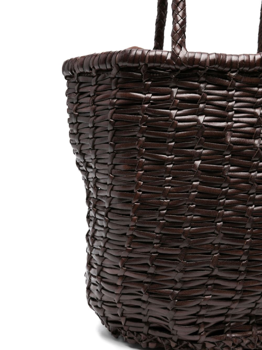 woven-leather bucket bag - 4