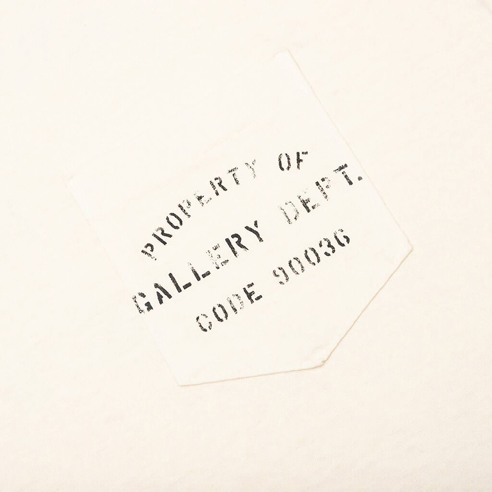 Gallery Dept. Property Of Stencil Tee 'Antique White' - 3