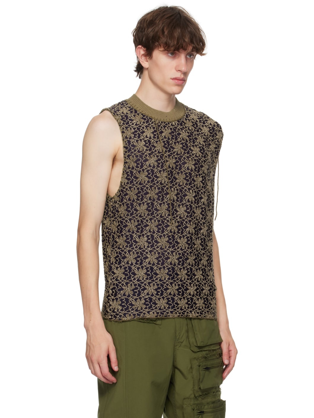 Navy Flower Ash Vest - 2