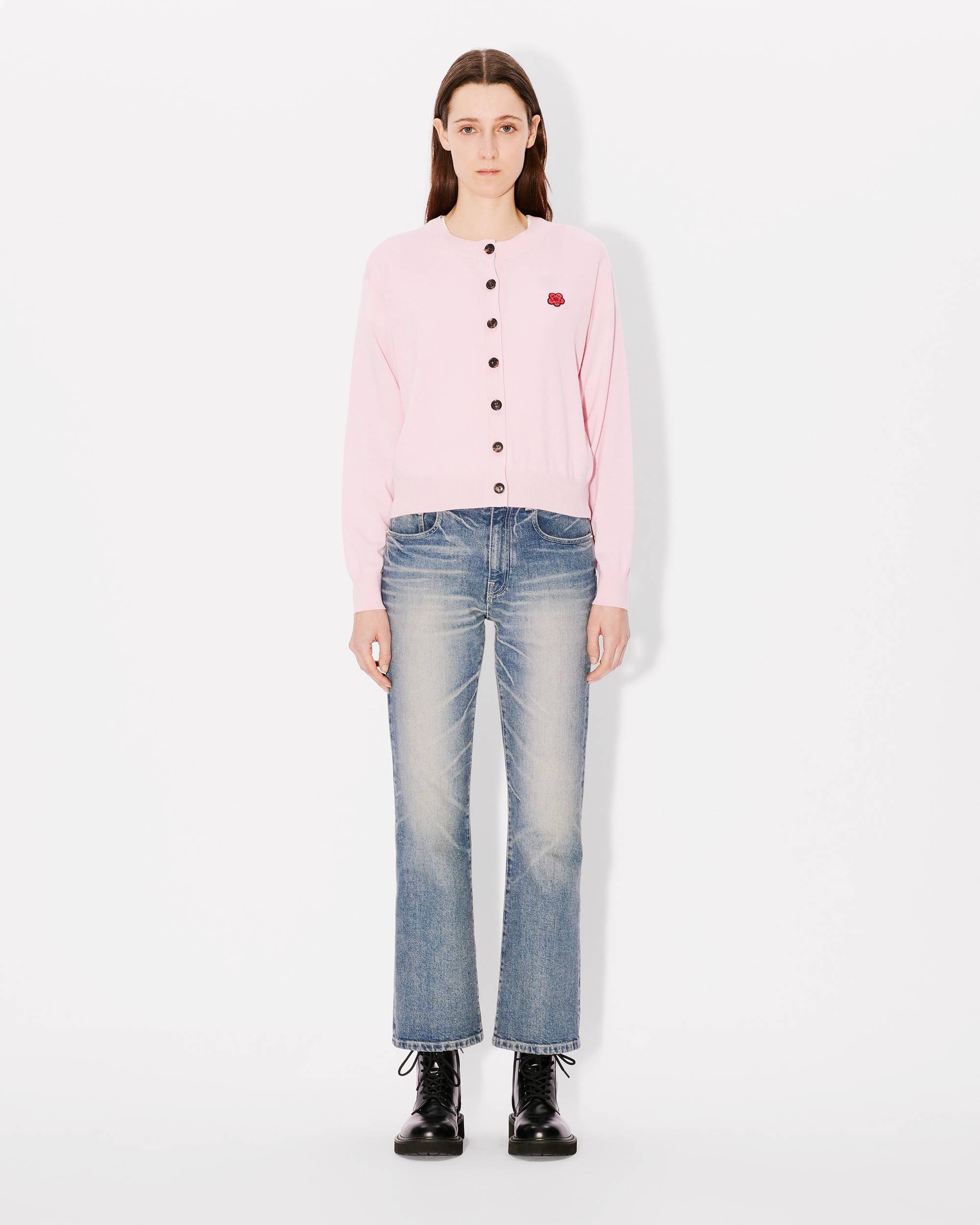'Boke Flower' embroidered crewneck cardigan - 5