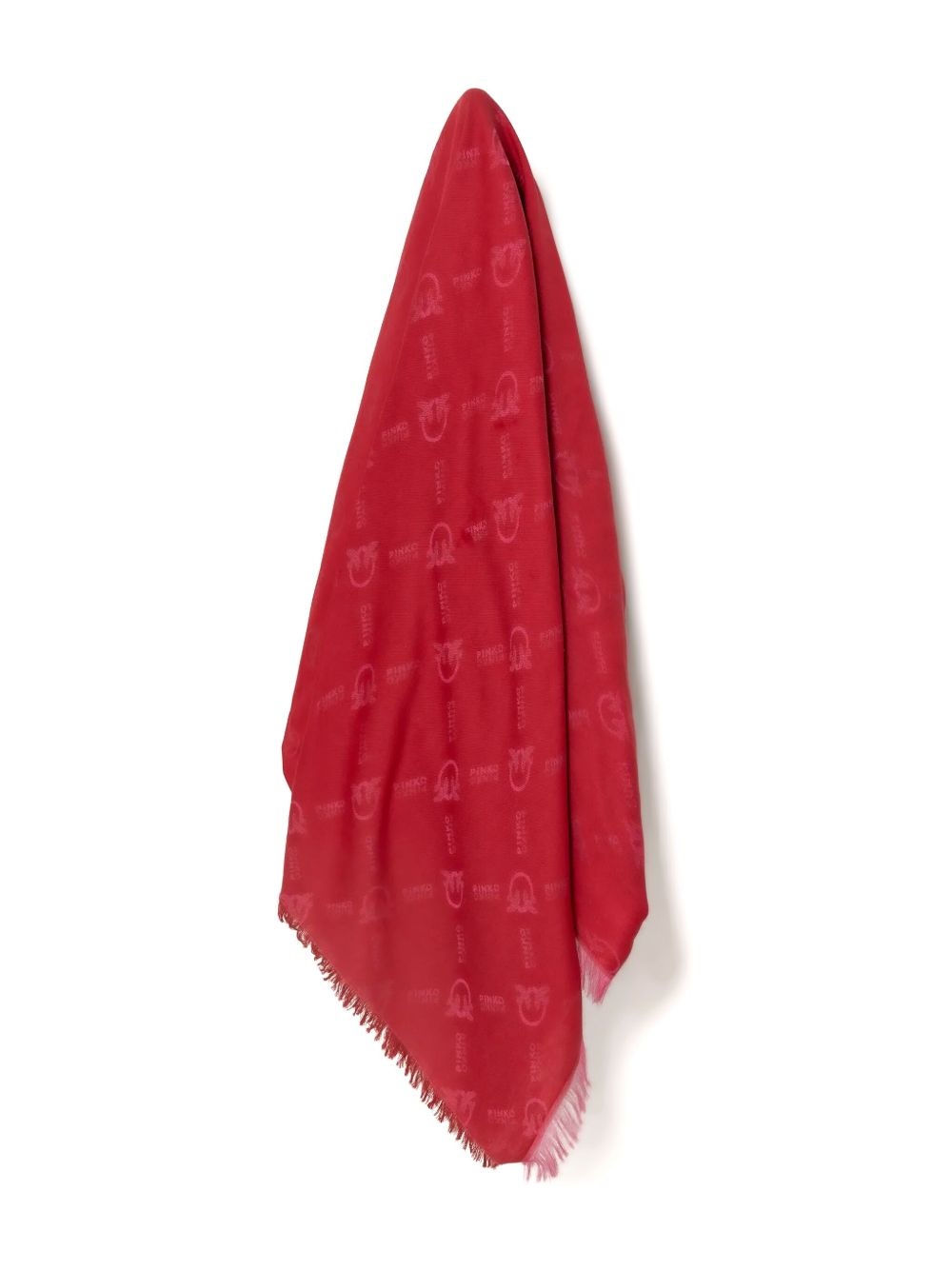 logo-jacquard scarf - 1