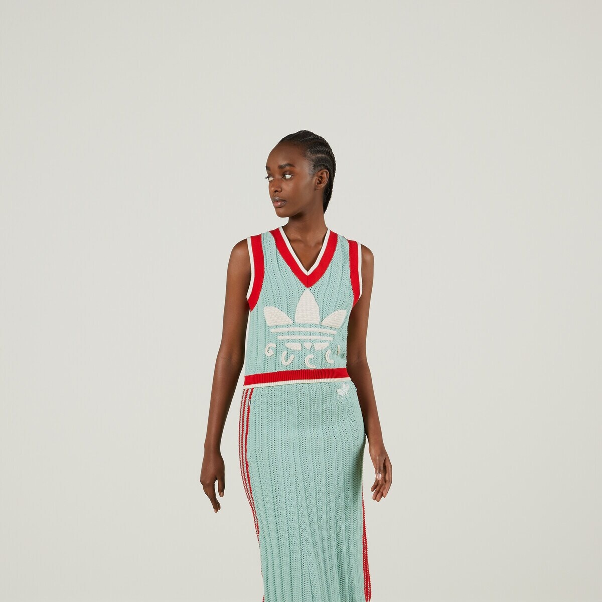 adidas x Gucci rib stitch sleeveless top - 6