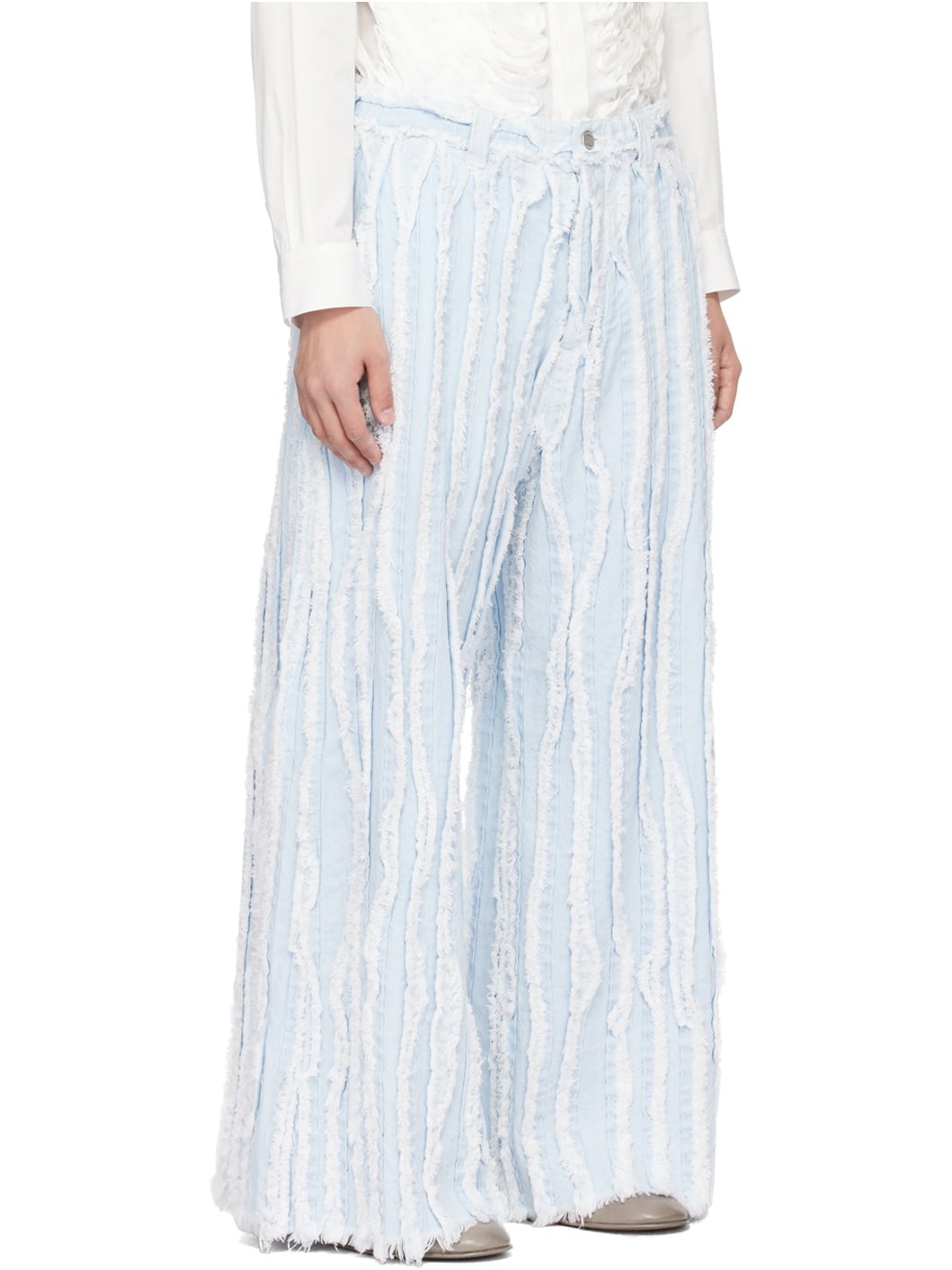 Blue Frayed Edge Jeans - 2