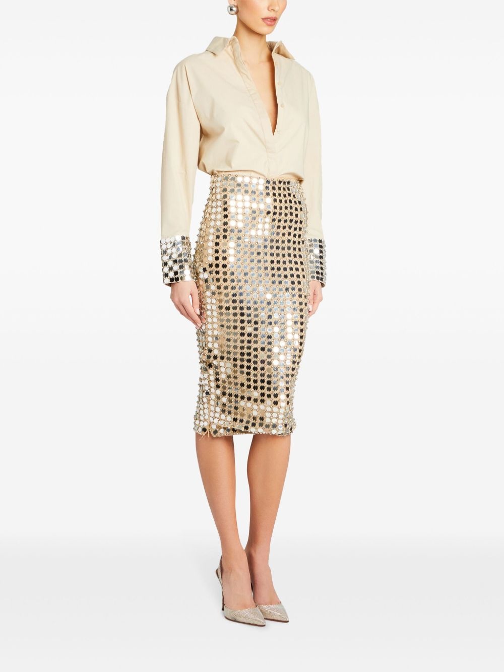 Ozella disc-embellished shirt - 3