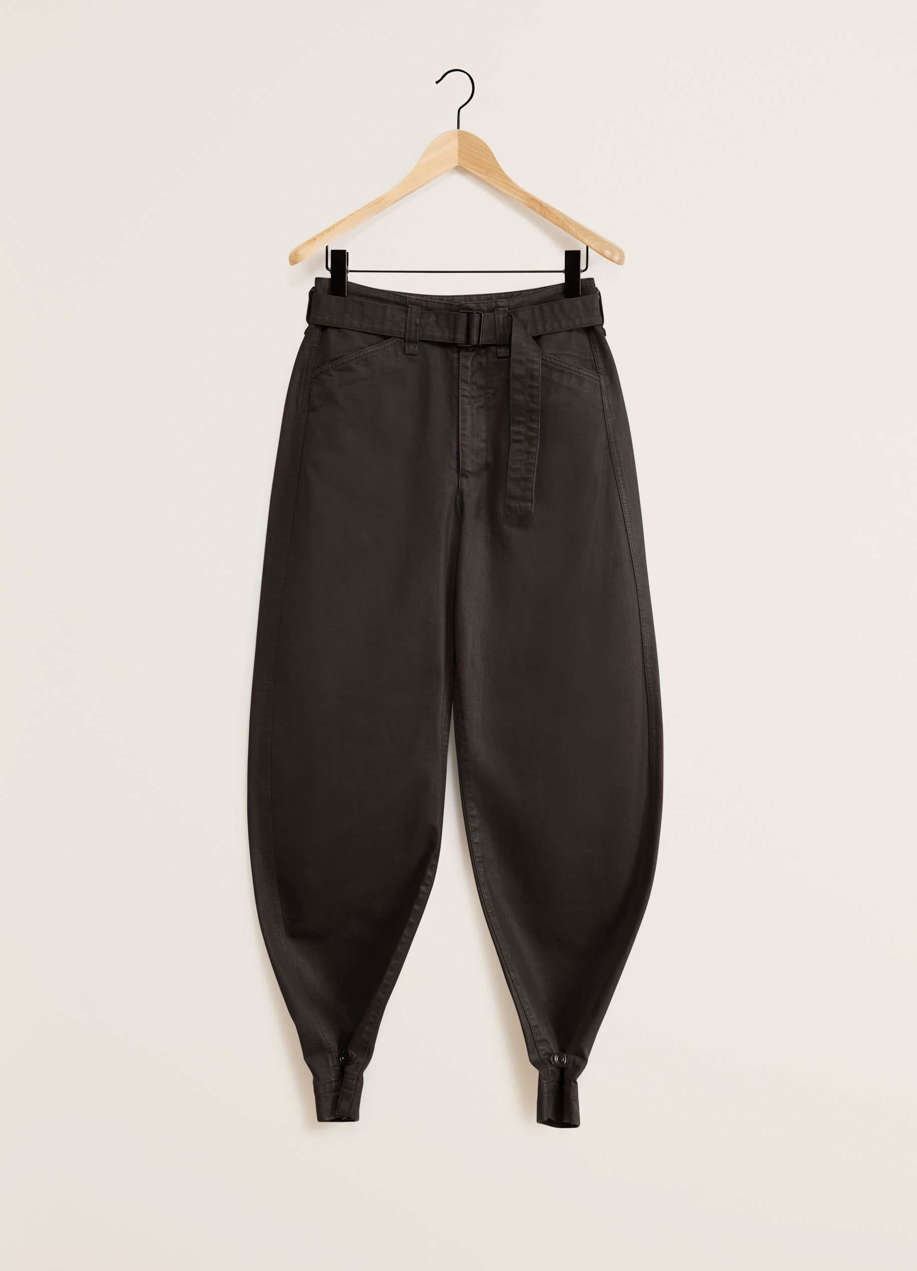 BELTED TAPERED PANTS - 1