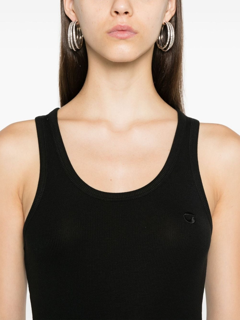 logo-embroidered tank top 5