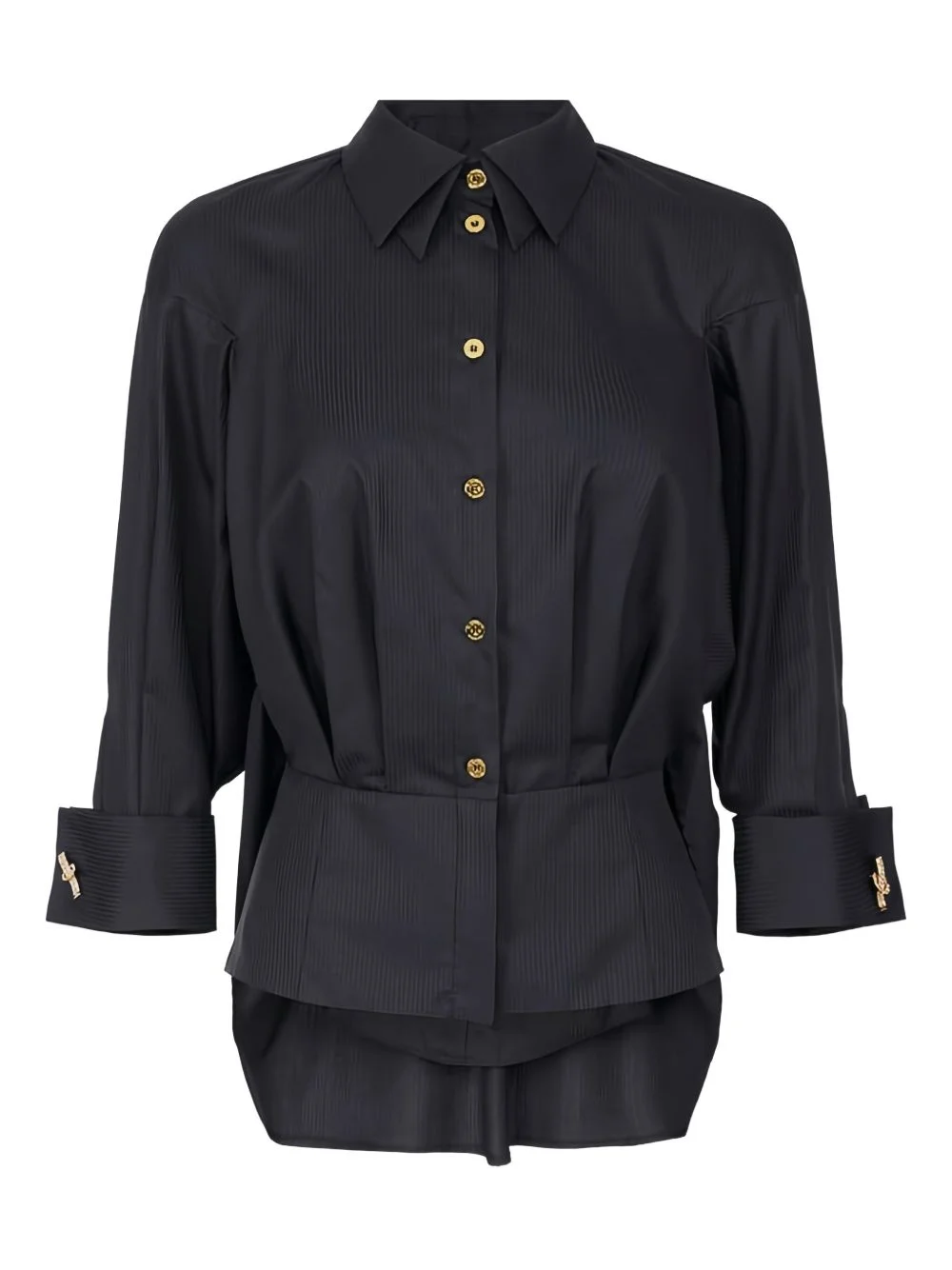 jacquard-pattern cotton shirt - 1