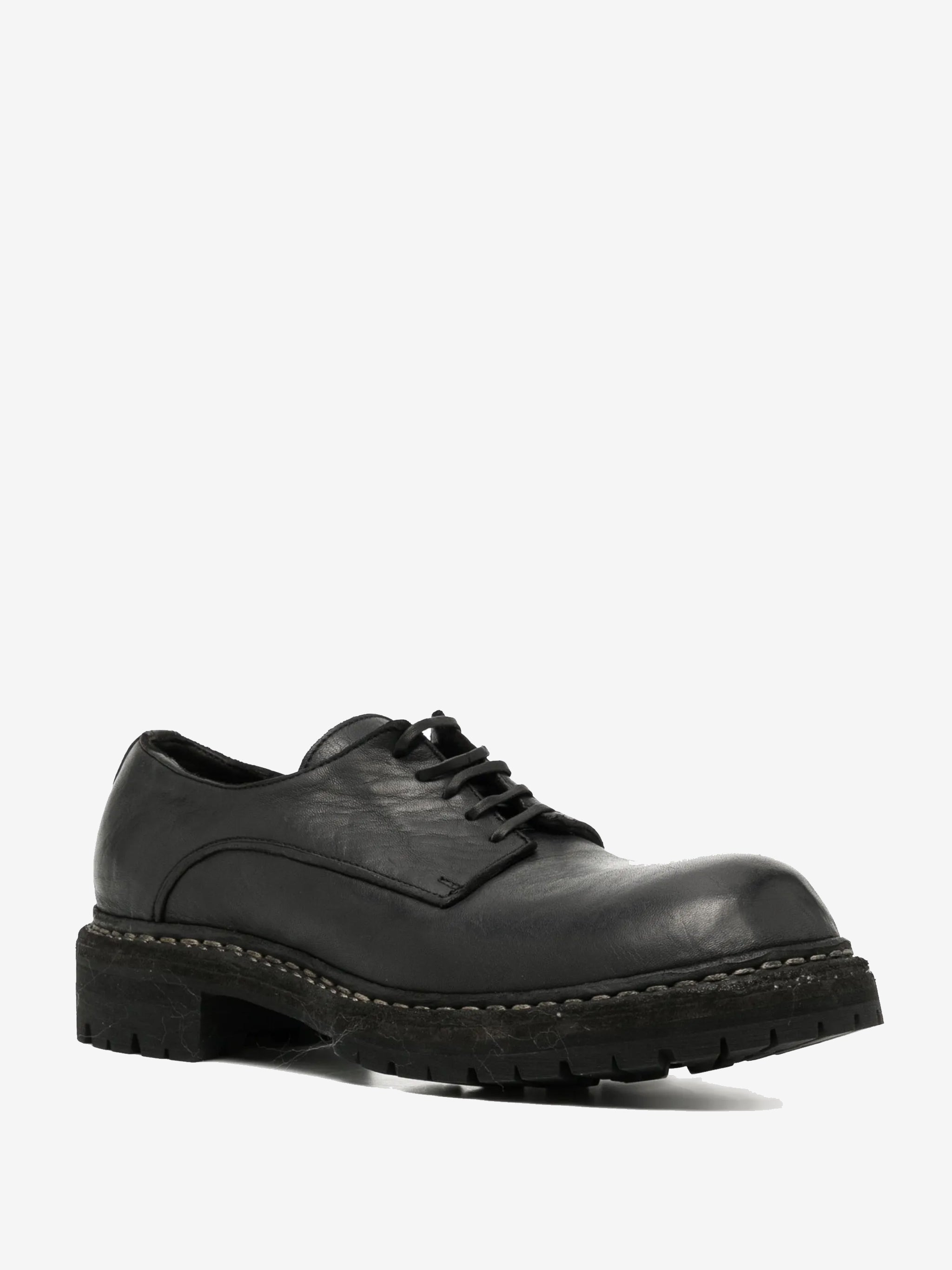 GUIDI - Men  Sole Rubber Laced Big Daddy Shoes - 2