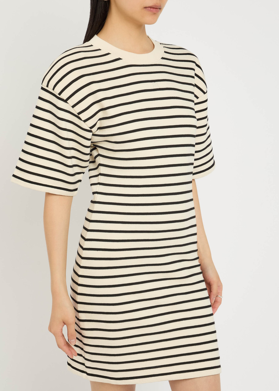 Anine Bing Mona Striped Cotton-blend Mini Dress - 2