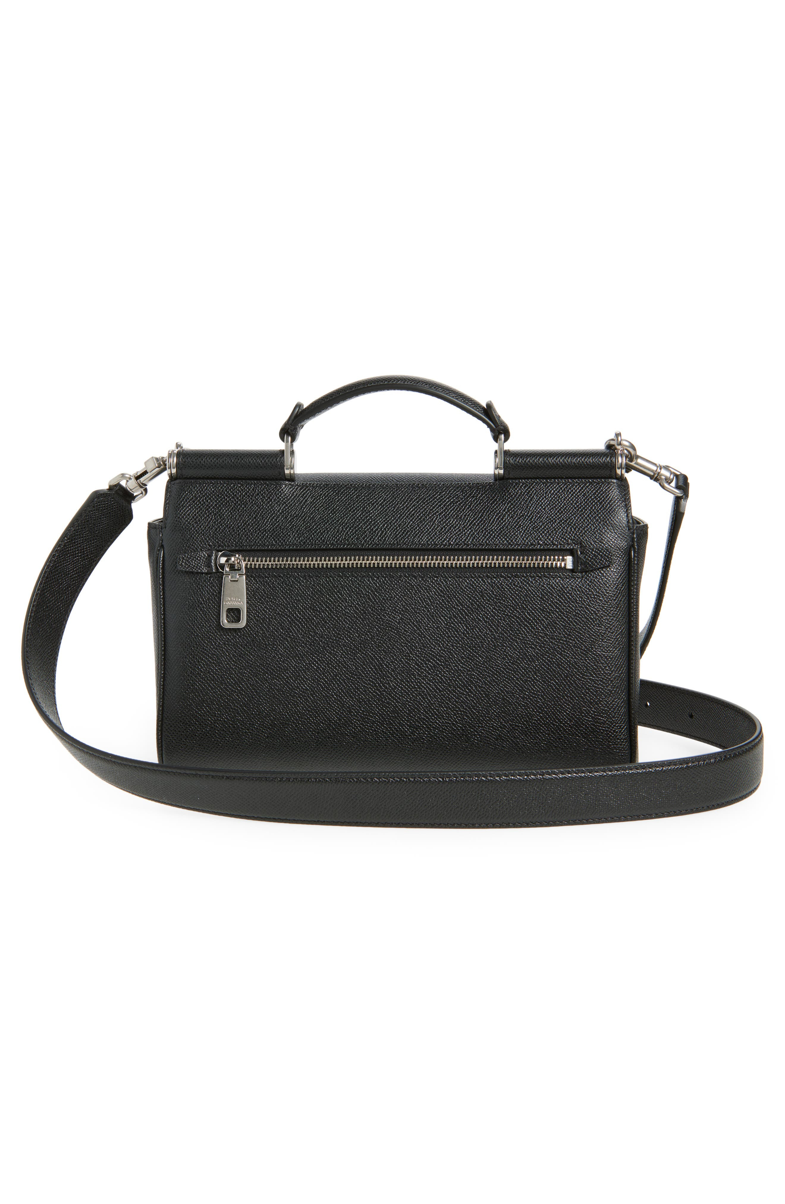 Dolce&Gabbana My Sicily Grained Leather Top Handle Bag in 80999 Nero at Nordstrom - 4