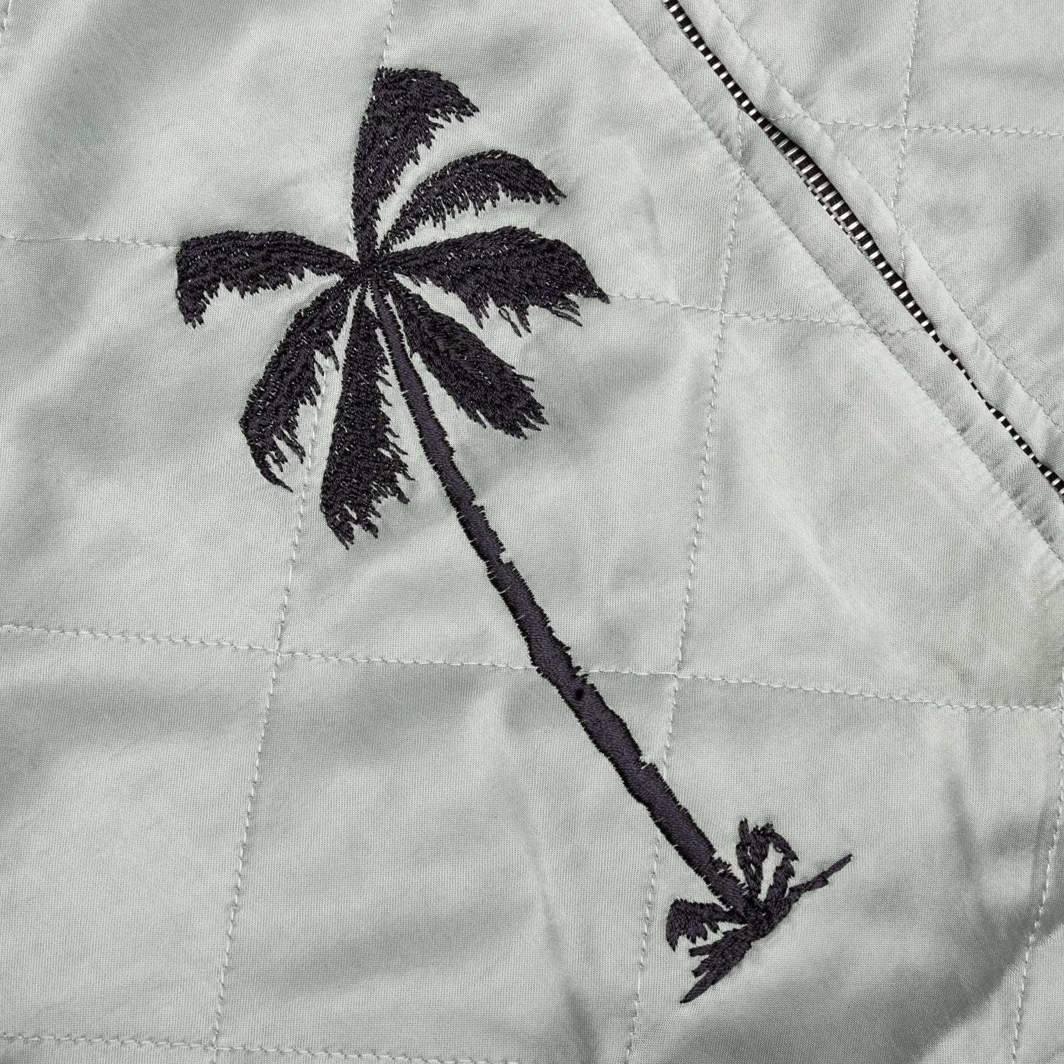 PALM ANGELS LIFE IS PALM SOUVENIR JACKET - GREY/BLACK - 3