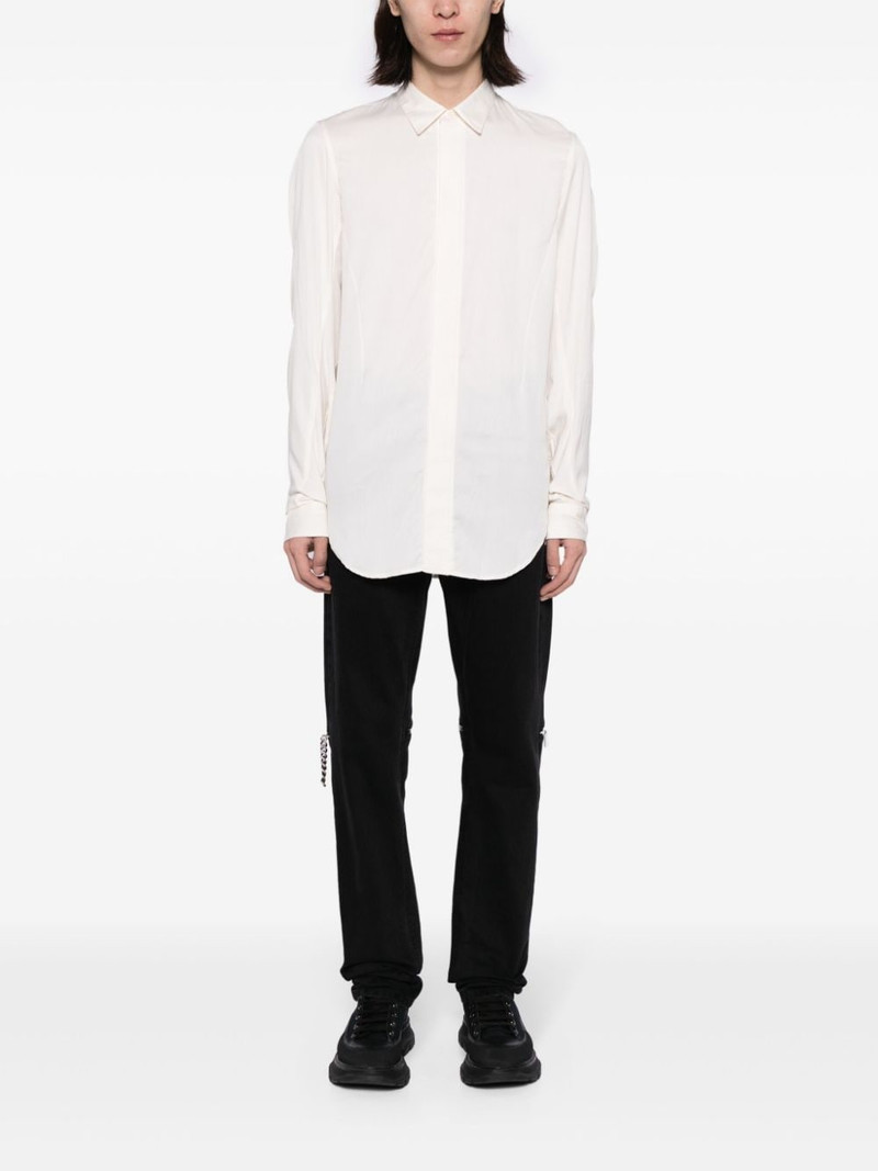Julius spread-collar concealed-fastening shirt outlook