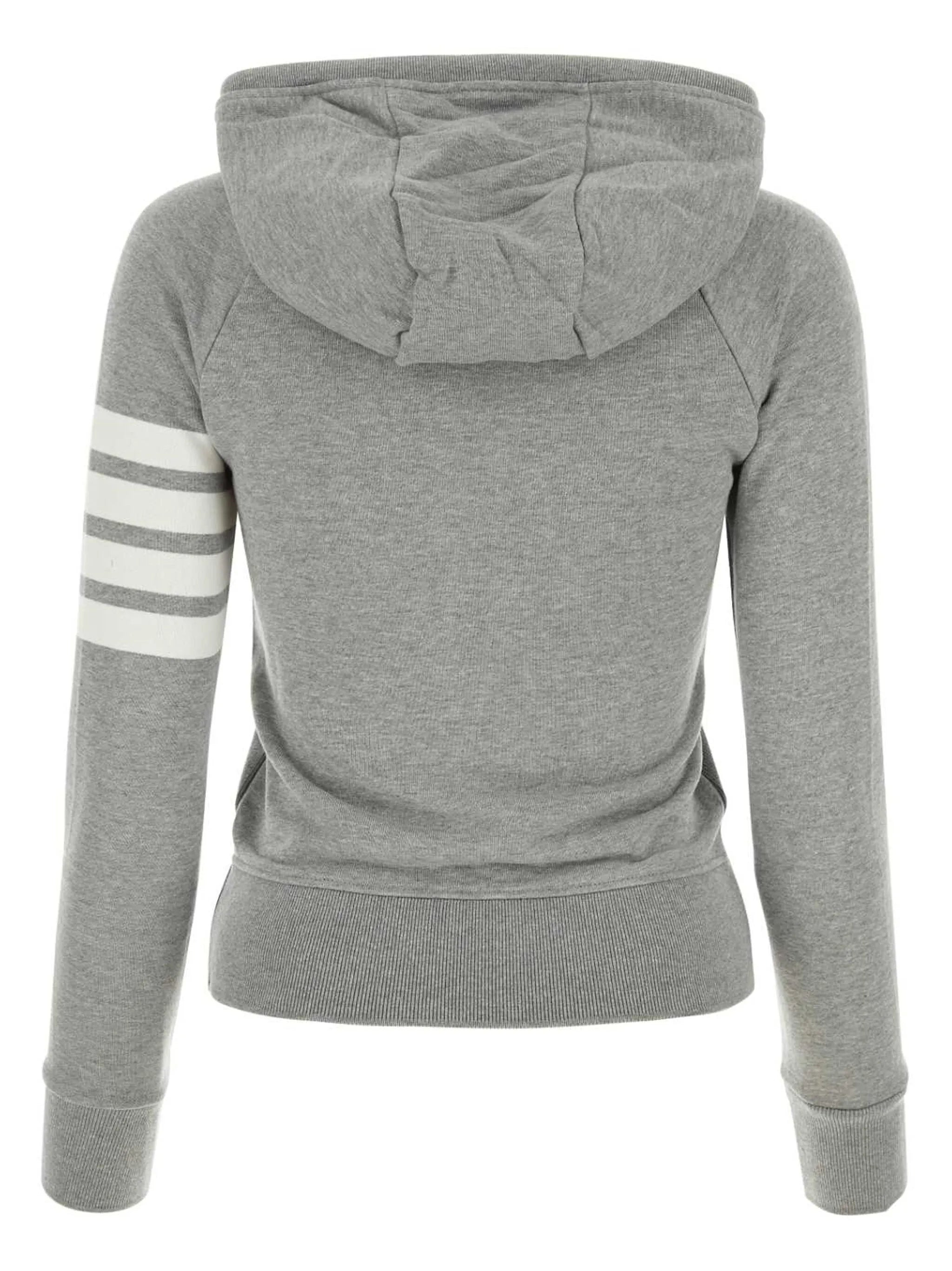 4-Bar striped cotton hoodie - 7