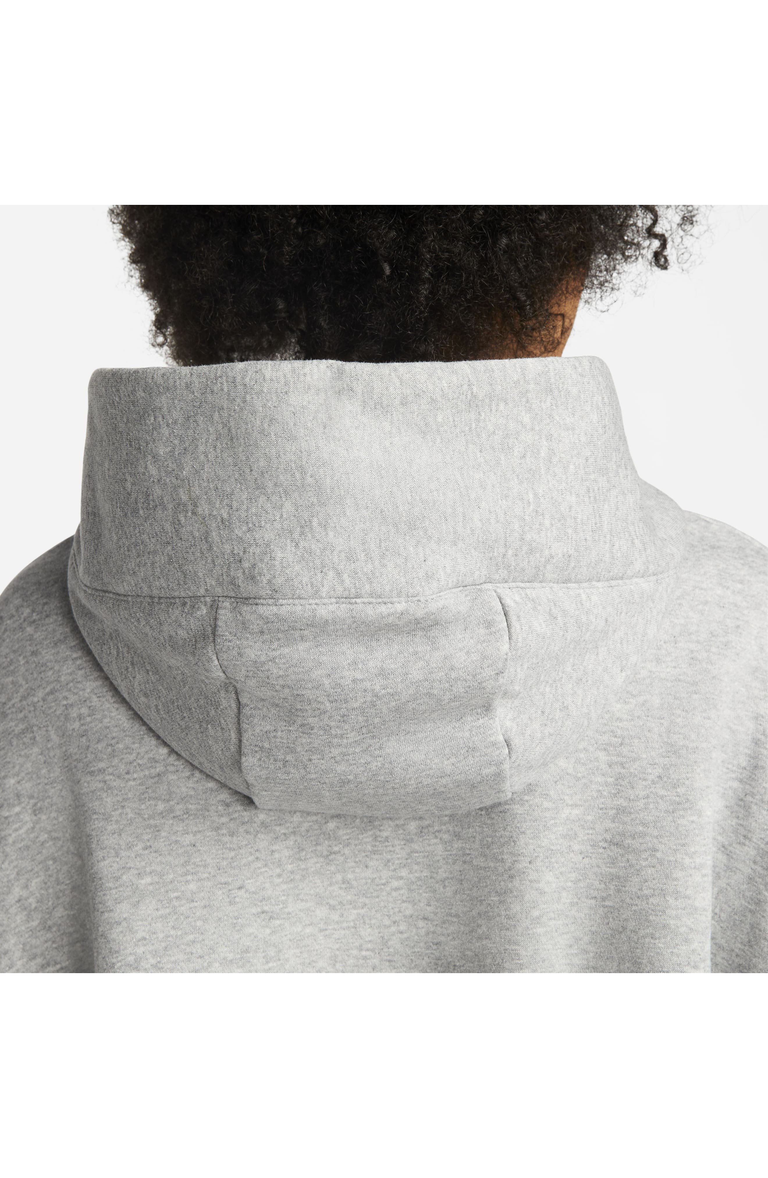 Nike Sportswear Phoenix Fleece Pullover Hoodie in Dark Grey Heather/Sail at Nordstrom - 5