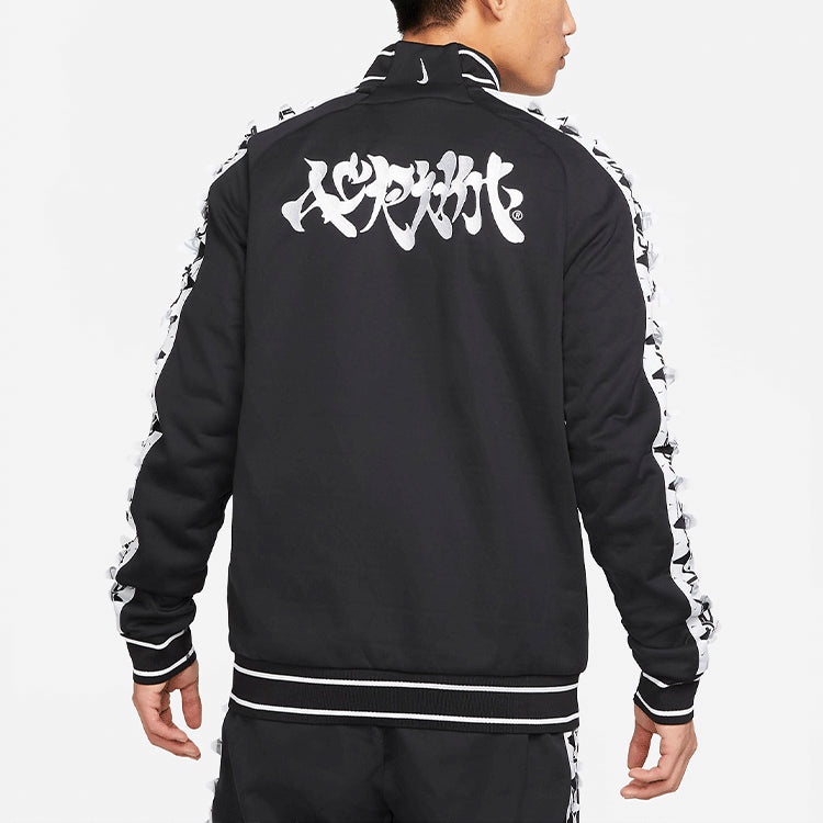 Men's Nike x ACRONYM Crossover Contrasting Colors Sleeve Stand Collar Woven Sports Jacket Asia Editi - 4