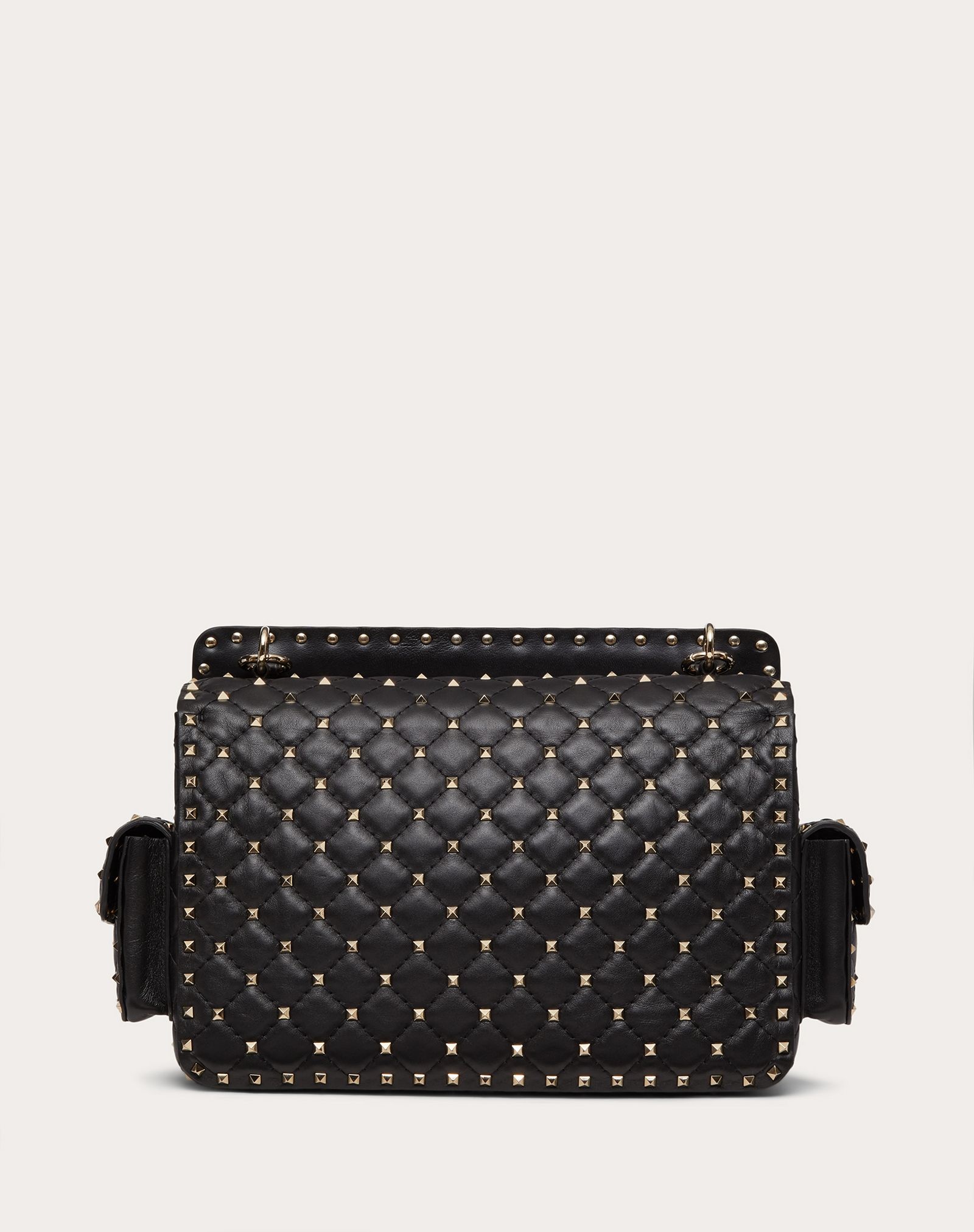 Rockstud Spike Nappa Bag with Pockets - 3