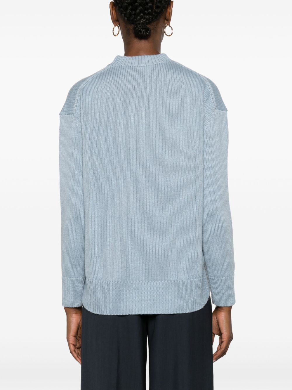 round-neck wool-blend jumper - 4