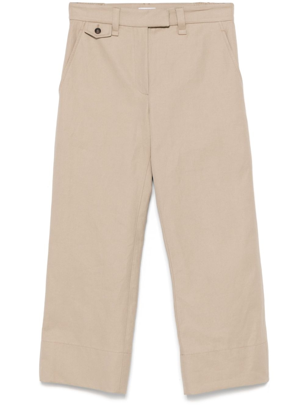 twill-weave trousers - 1