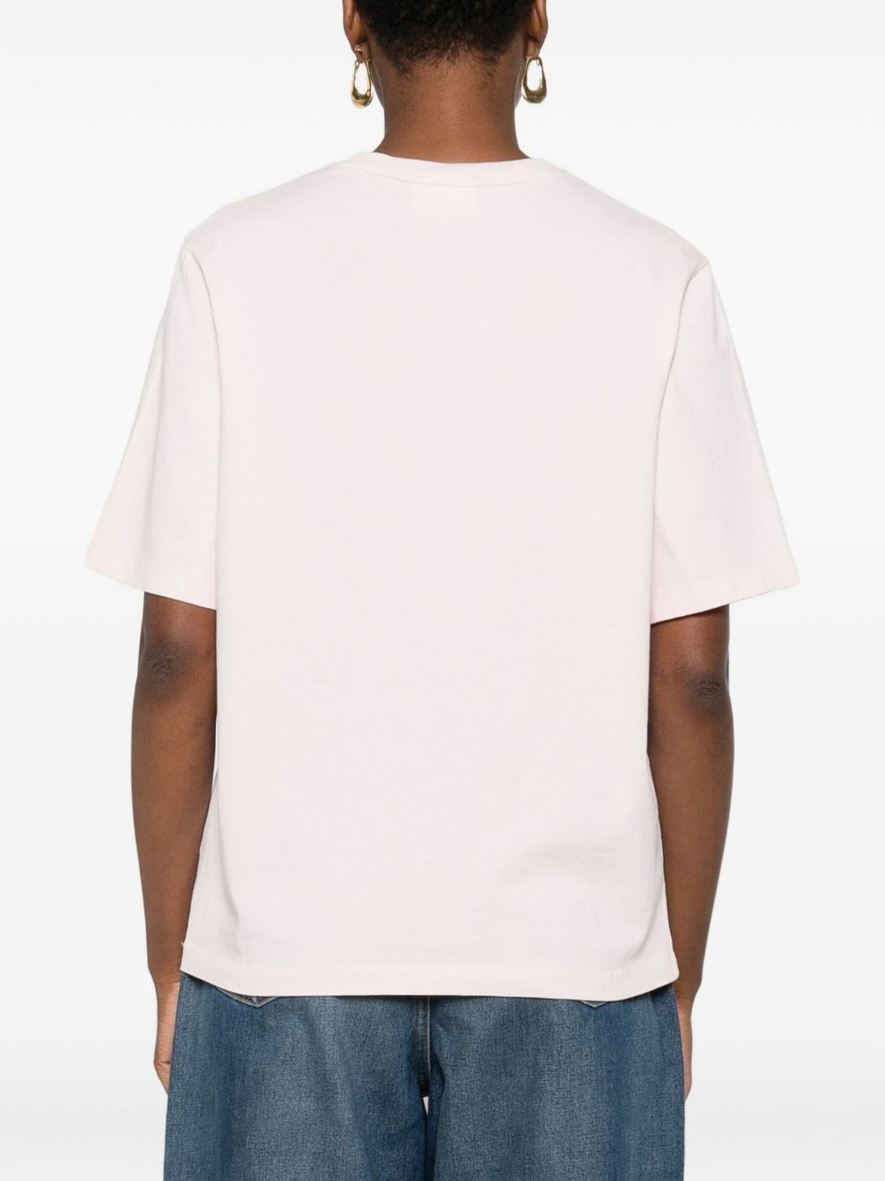 fox-embroidered cotton T-shirt - 4