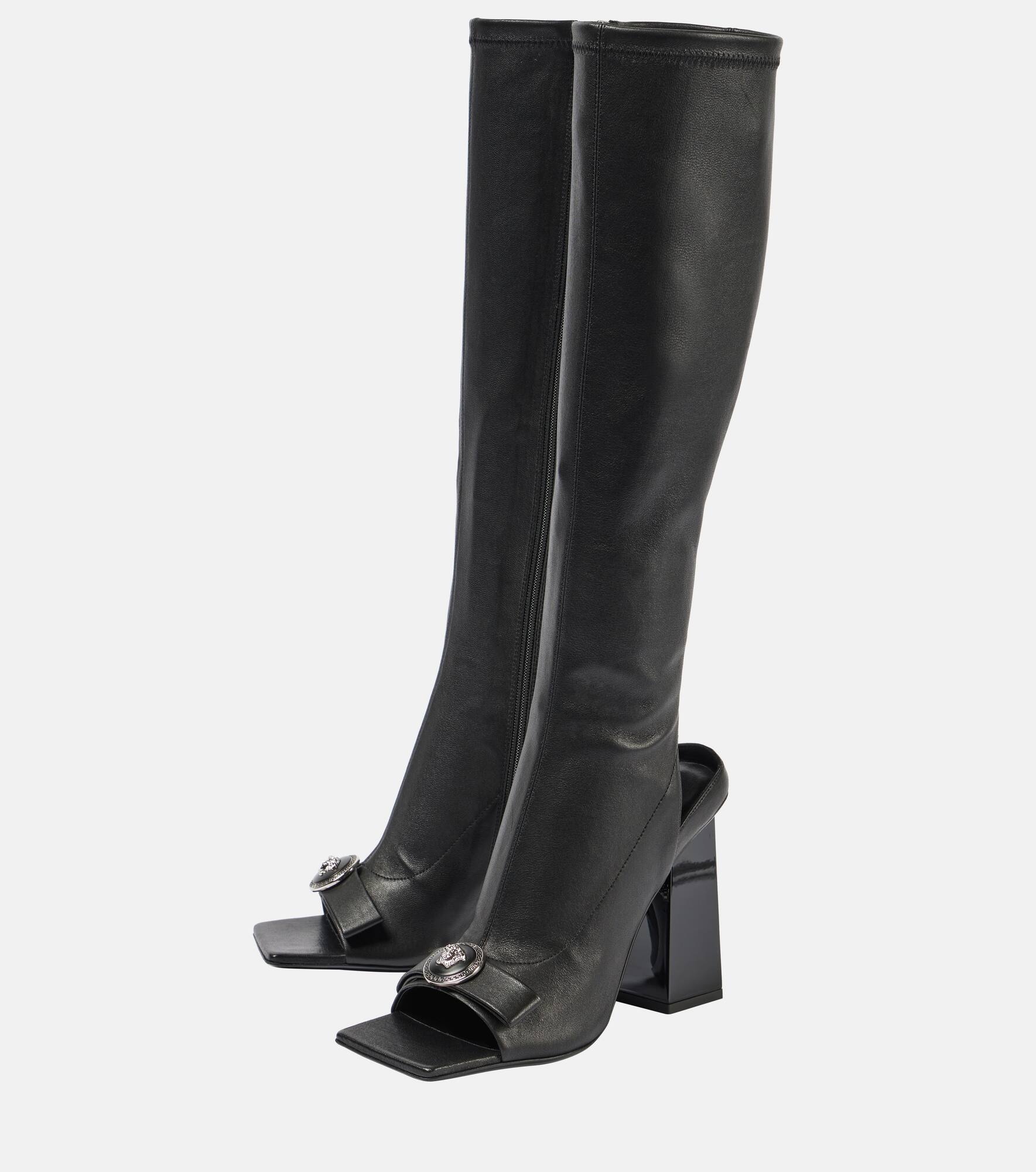Gianni Ribbon leather knee-high boots - 5