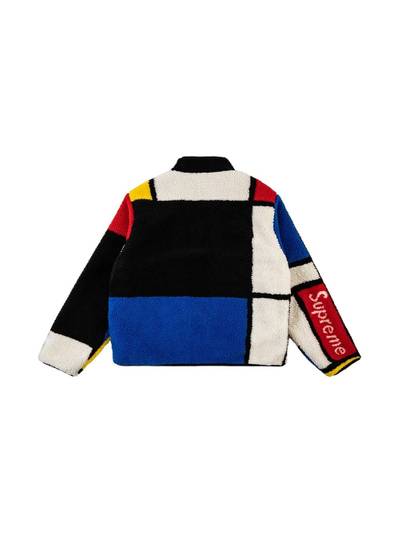 Supreme reversible color-blocked fleece jacket outlook