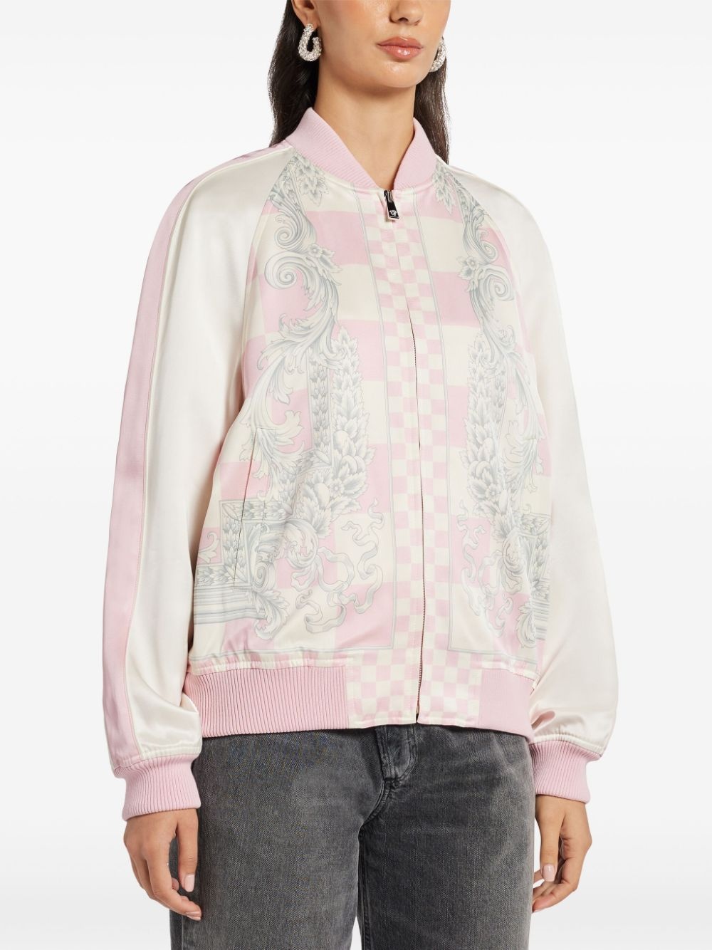 Barocco-print bomber jacket - 3