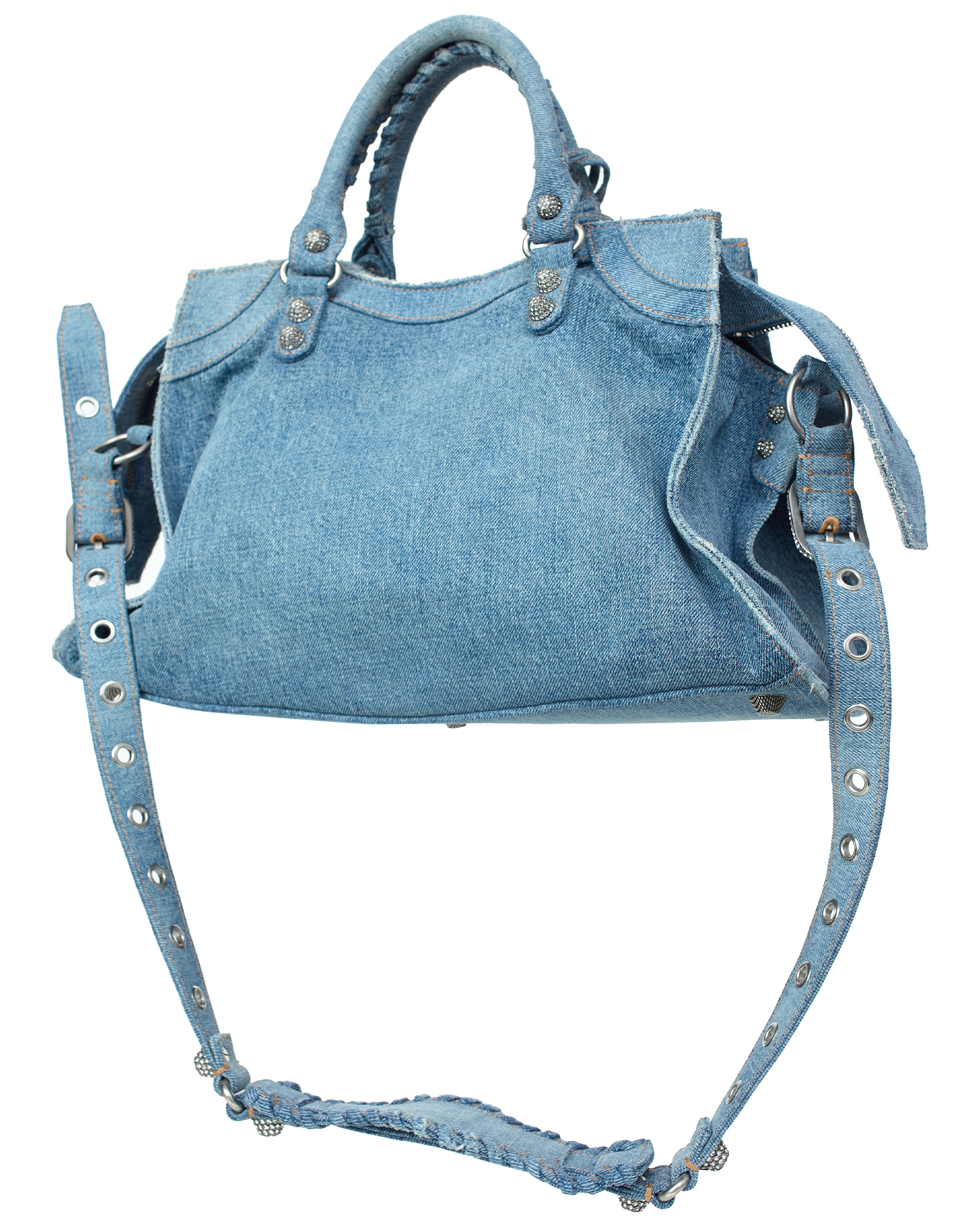 NEO CAGOLE DENIM BAG WITH RHINESTONES - 2