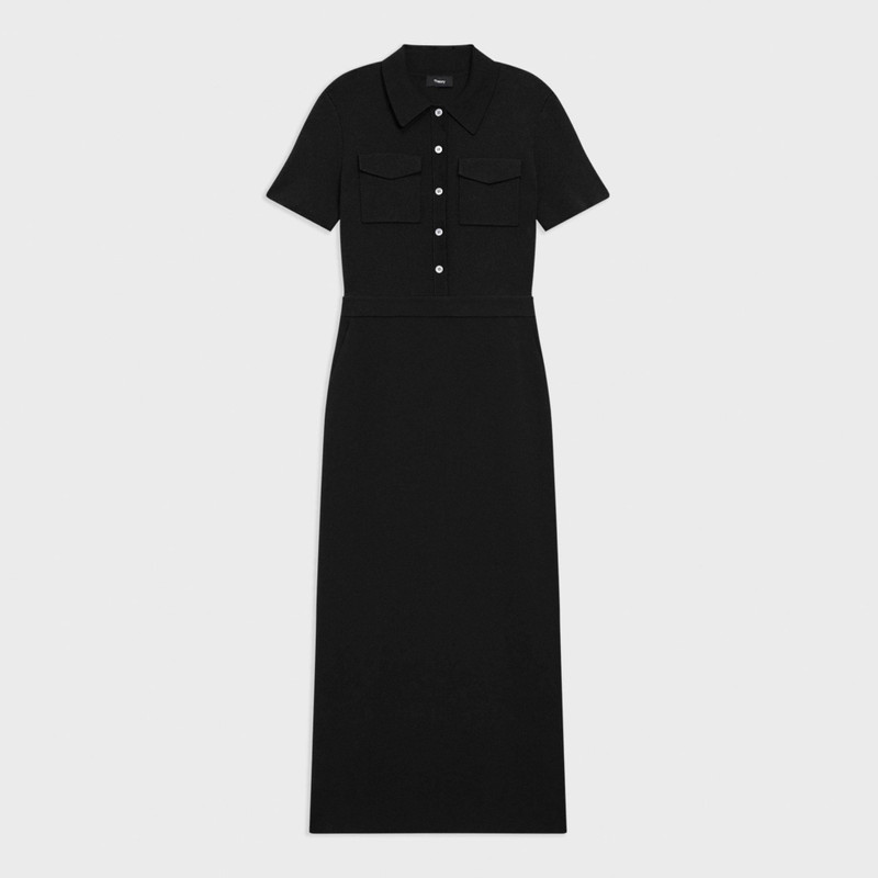 Military Midi Dress in Admiral Crepe 1