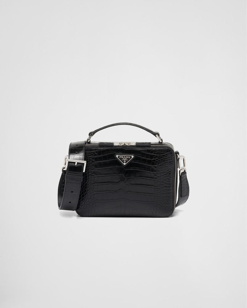 Prada Brique crocodile leather bag 1