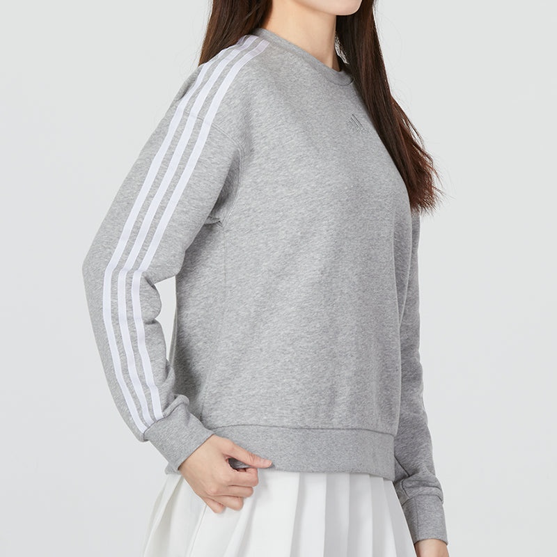 (WMNS) adidas MH 3-Stripes Sweatshirts 'Grey' HM7079 - 5