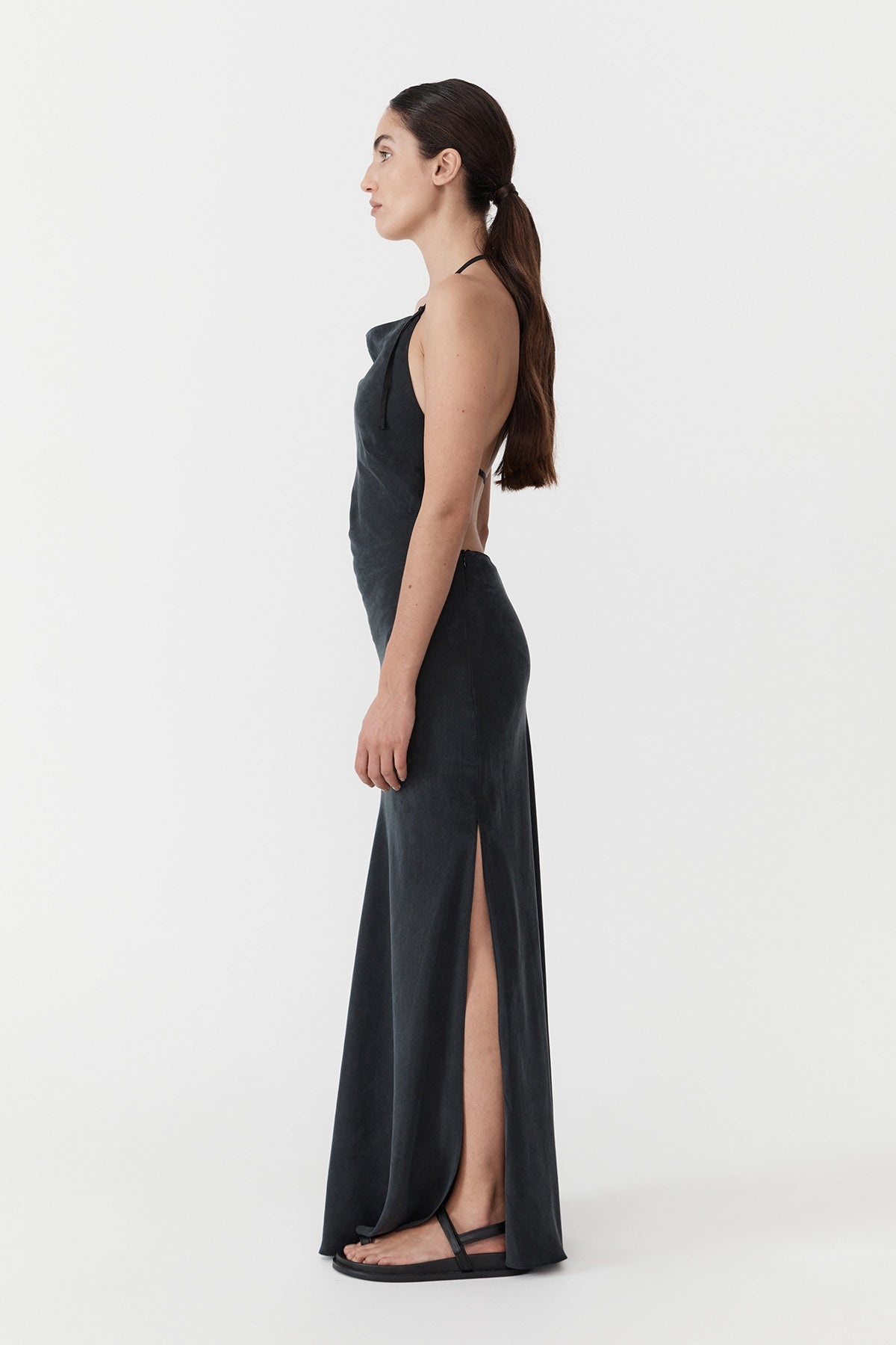 Adjustable Strap Dress - Black - 3
