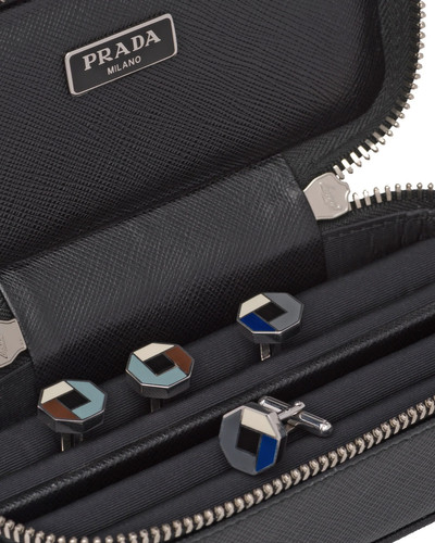 Prada Saffiano Leather Cufflinks Holder outlook